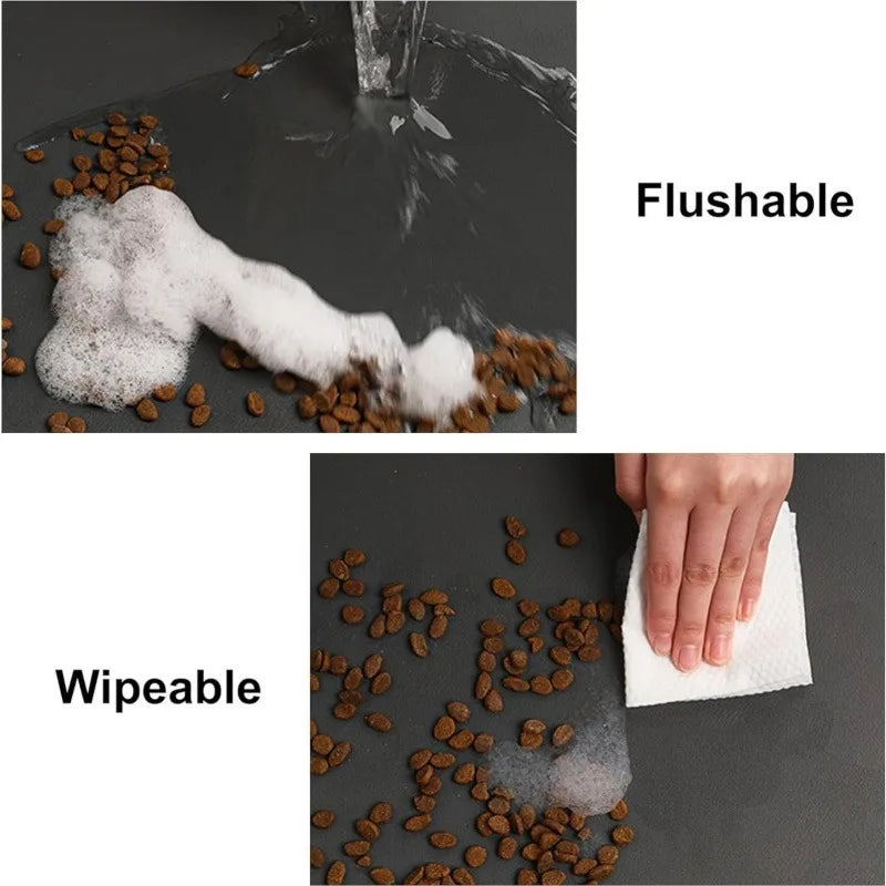Oval Pet Feeding Mat Absorbent Pet Placemat for Cats Dogs Non-Slip Dog Water Dispenser Mat Quick-Dry Cat Feeding Mat Pet Supply
