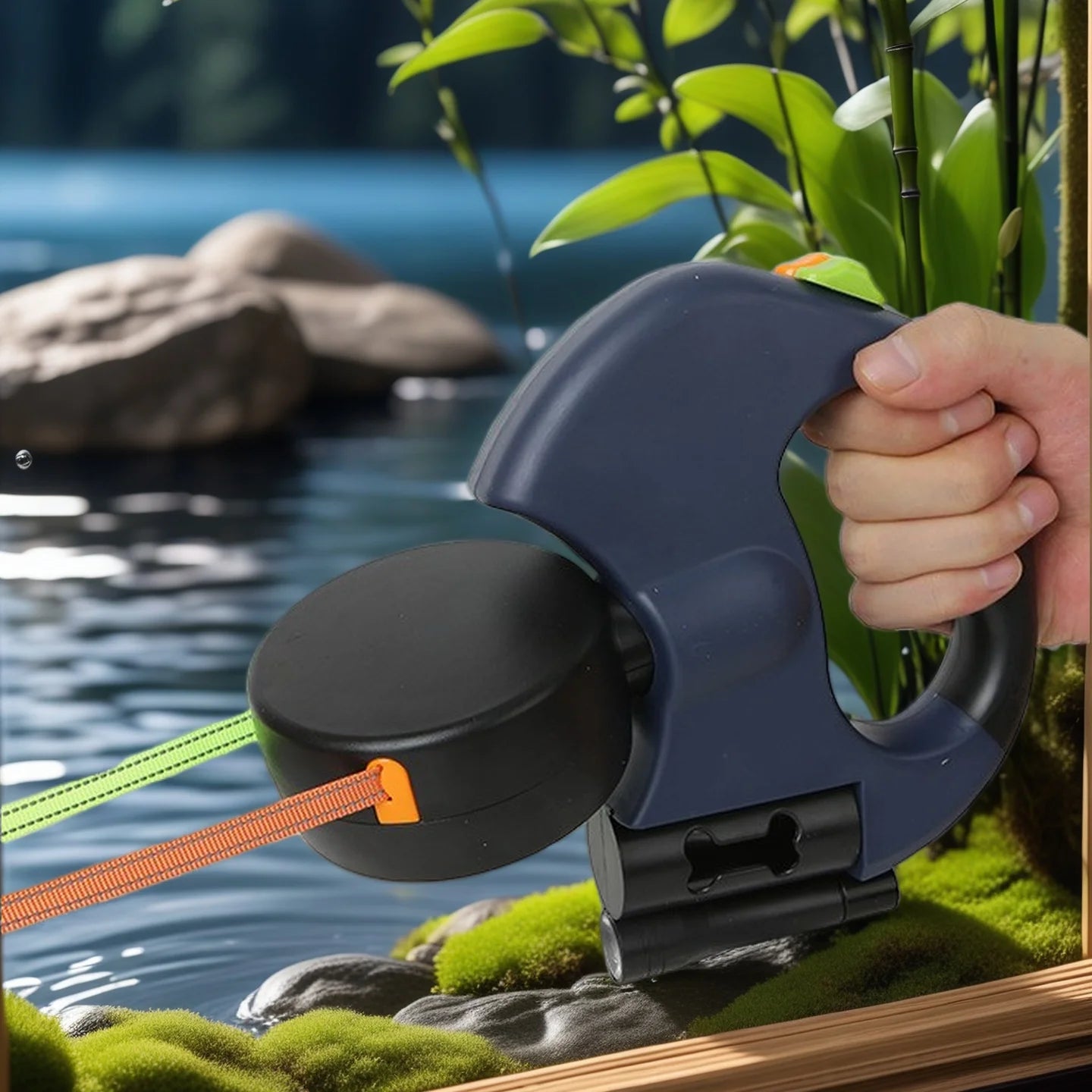 Retractable Dual Doggie Leash with LED Light, 360 Swivel No Tangle for Each Dog Independent Braking with 3M Reflective Leads